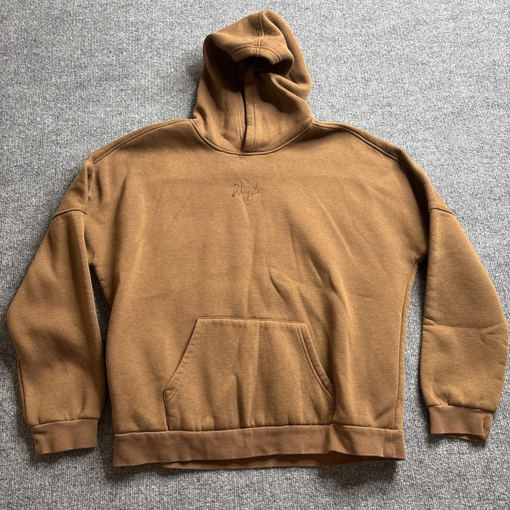 Waggle Hoodie Pullover Men's Size Large Fleece Lined Golf Brown Logo Outdoor Y2K